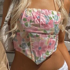 FLORAL PRINCESS POLLY CORSET TOP